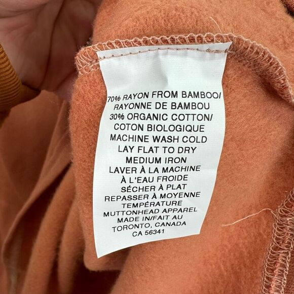 Muttonhead Unisex Cloud Fleece Bamboo Camping Hoodie Terra Cotta - Picture 12 of 13